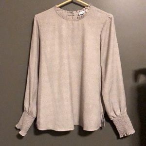 Maison d’Amelie high neck dotted blouse